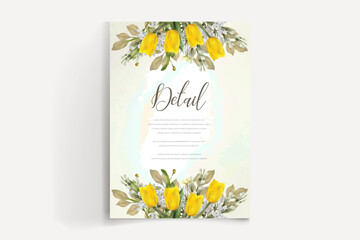 wedding floral invitation card templates