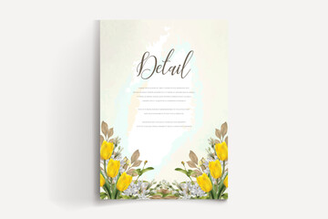 wedding floral invitation card templates