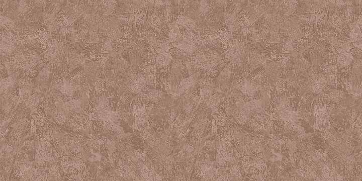 Seamless faux plaster, sponge painting fresco, limewash, concrete or cement inspired rustic accent wall background texture. Abstract painted stucco wallpaper pattern, neutral earthy warm taupe brown.