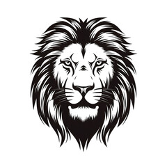 Fototapeta premium lion looking isolated on white