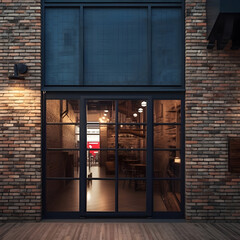 logo mockup office wall mockup company 3d store background