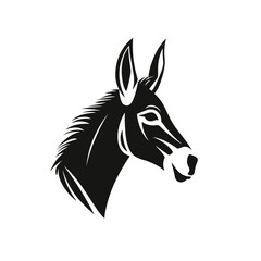 Donkey logo, donkey icon, donkey head, vector