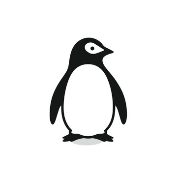 Penguin logo, penguin icon, penguin head, vector