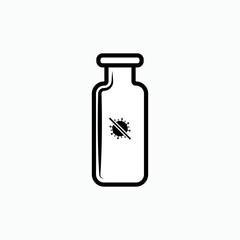 Obraz premium Vaccine Icon. Cure, Preventive Care, Pharmacy Symbol - Vector. 