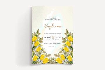 wedding floral invitation card templates