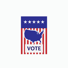 US Vote Icon. Campaign Element, Election Symbol - Vector.