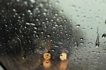 raindrops on the window