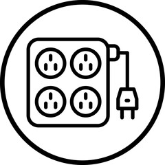 Vector Design Extension Cord Icon Style