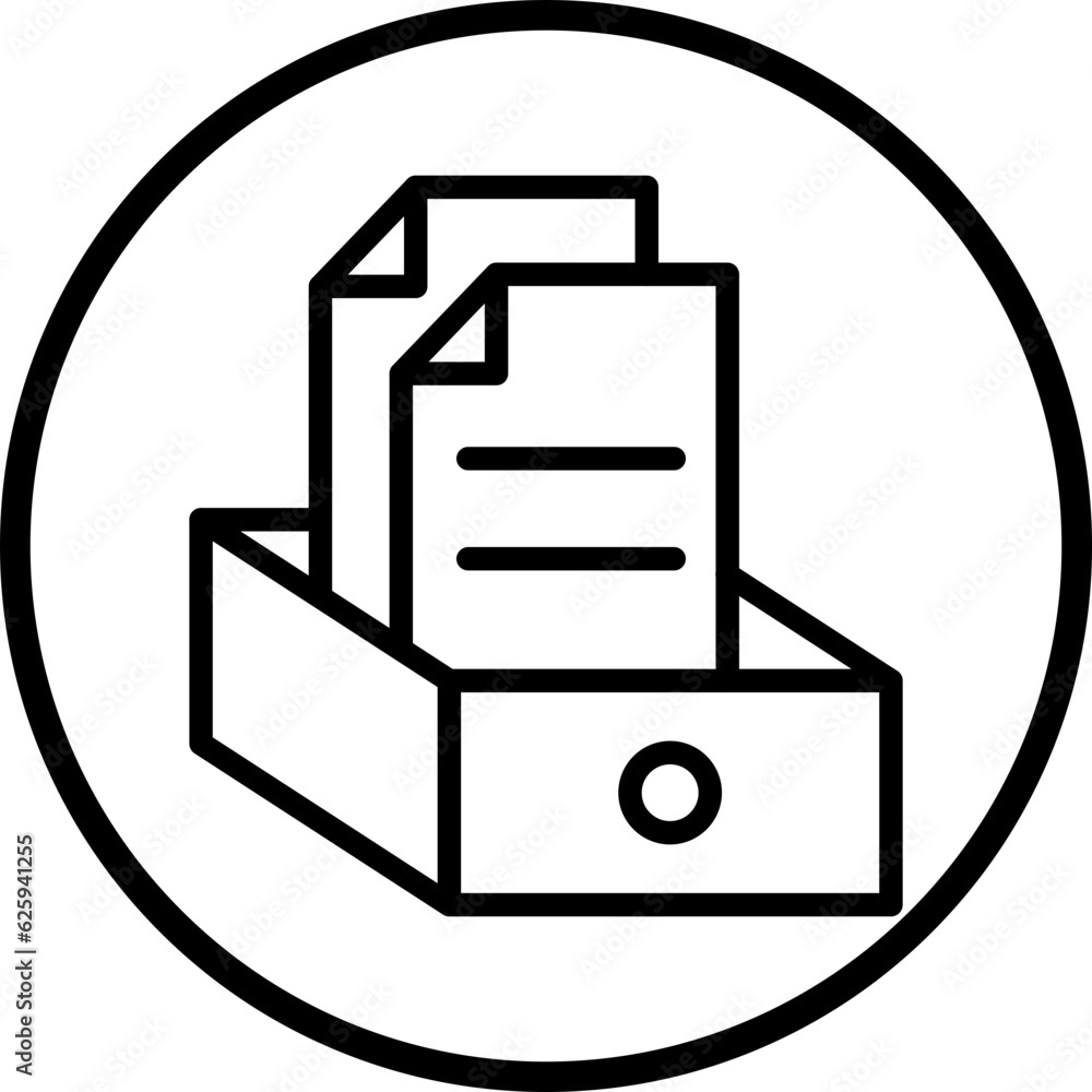 Poster vector design archive icon style