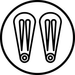 Vector Design Hair Pin Icon Style