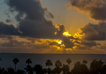 sunset in the clouds