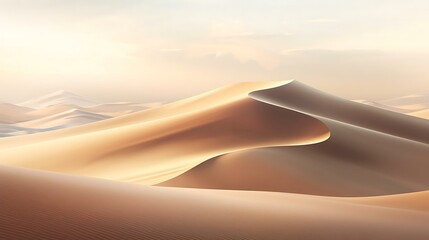 a desert landscape with a wing - obrazy, fototapety, plakaty