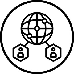 Vector Design Global Network Icon Style