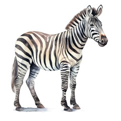 Fototapeta na wymiar Cute Zebra Illustration Wild animal, Generative AI