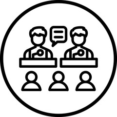 Vector Design Debate Icon Style