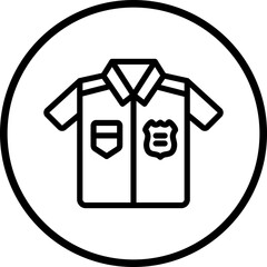 Vector Design Police Uniform Icon Style