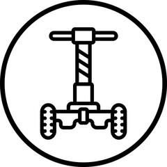 Vector Design Police Segway Icon Style