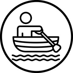 Vector Design Rowing Boat Icon Style