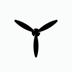 Windmill Icon. Propeller Symbol - Vector.