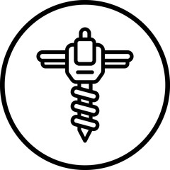 Vector Design Drain Auger Icon Style