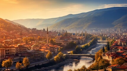 Bosnia and Herzegovina - Sarajevo (ai) - obrazy, fototapety, plakaty