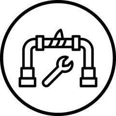 Vector Design Pipe Fixing Icon Style