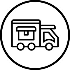 Vector Design Delivery Van Icon Style