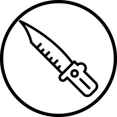 Vector Design Military Knife Icon Style