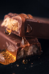 chocolate bar with honey