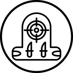 Vector Design Red Dot Sight Icon Style