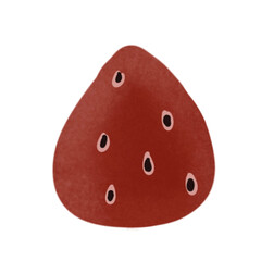 Red strawberries with hand drawing on transparent back gound. Printable wih high quality. 