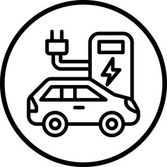 Vector Design Electronic Car Icon Style
