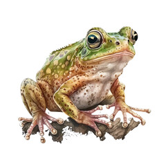 Obraz premium frog clip art animal watercolor painting, Generative AI, Generative AI