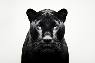 portrait of a black panther tiger