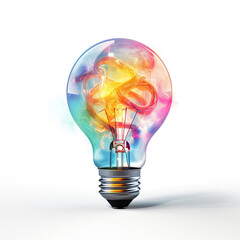 light bulb on white