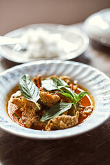 Pork panang curry, popular thai food