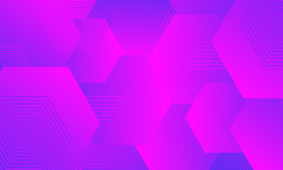 Abstract purple gradient background with overlapped hexagonal shapes