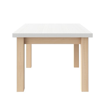 Cut-Off Wooden Table