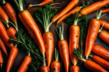 fresh carrots with leaves generated by AI tool