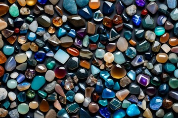 Fototapeta na wymiar beach gemstones generated by AI tool