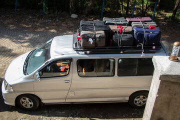 Van Loaded Up with Luggage