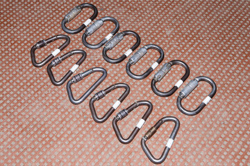 Hiking camping gear equipment for hiking climbing carbine with clutch mountaineering, safety rope,...