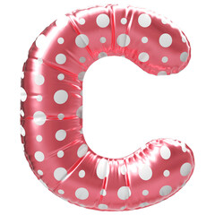 Letter C Balloon Alphabet Pink