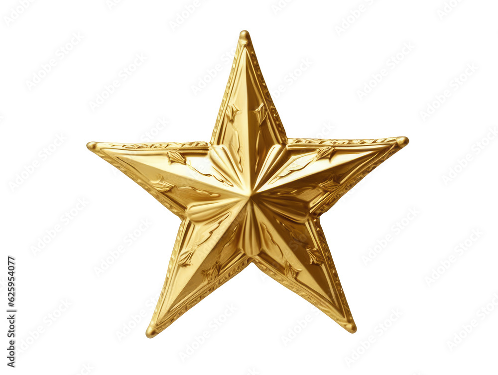 Wall mural golden star christmas tree topper