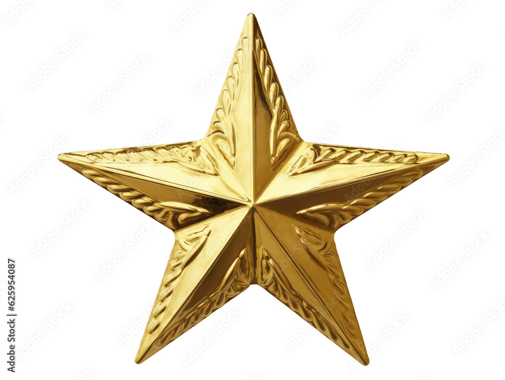 Wall mural golden star christmas tree topper