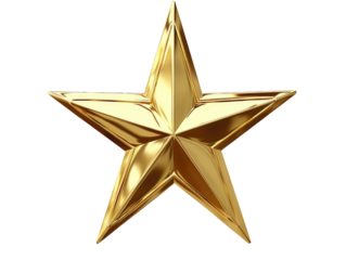 Golden Star Christmas Tree Topper