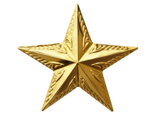 Golden Star Christmas Tree Topper