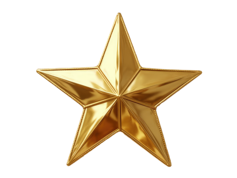 Golden Star Christmas Tree Topper