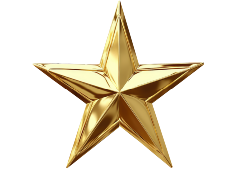 Golden Star Christmas Tree Topper