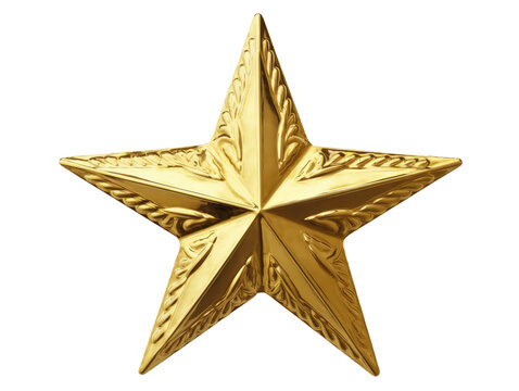 Golden Star Christmas Tree Topper